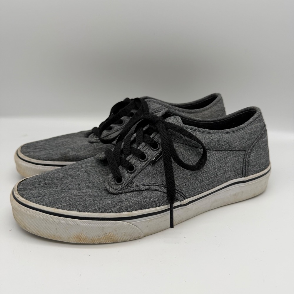 Vans Atwood Deluxe Mens 9.5 Charcoal Gray Heather Low Top Skate Shoes 721356